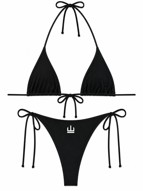 ELITE Bikini Set in Black, back view