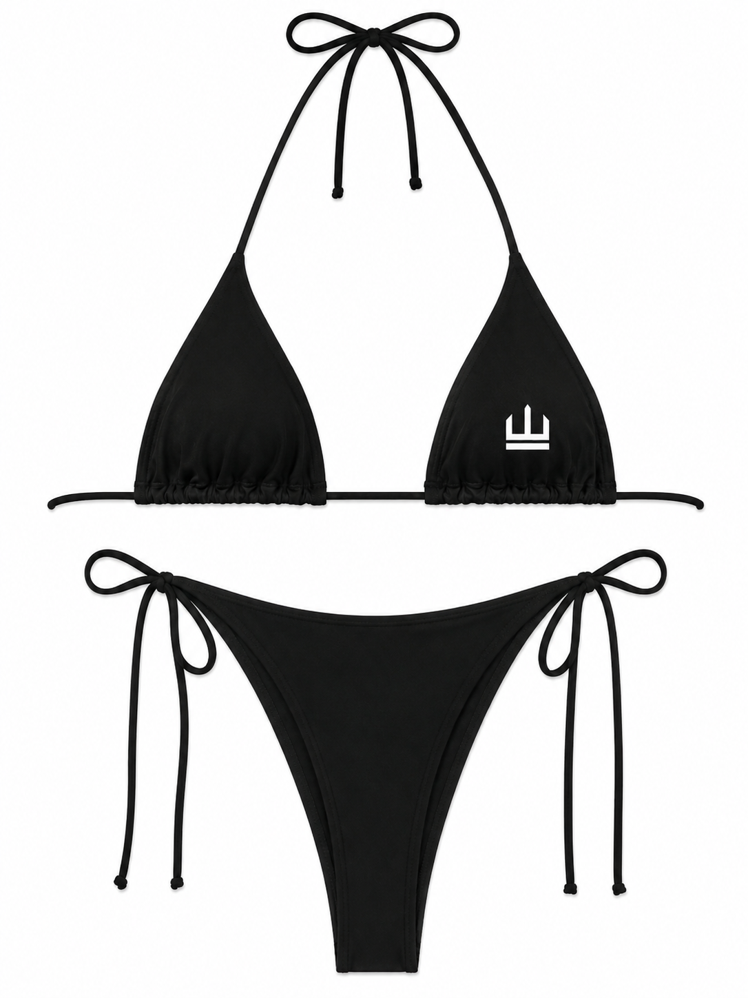 ELITE Bikini Set in Black, front view