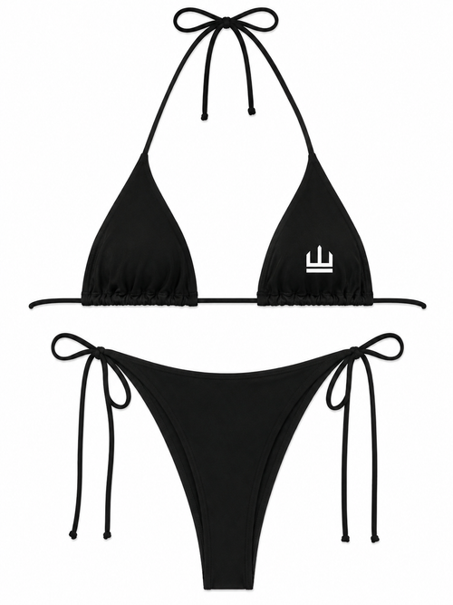 ELITE Bikini Set in Black, front view